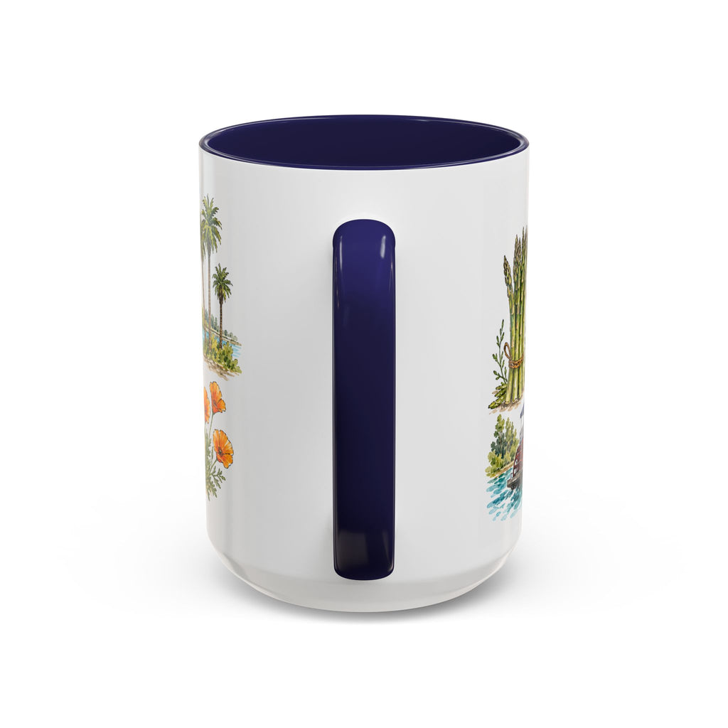 Stockton Illustrated Travel Mug | City Souvenir Accent Coffee Mug | 11oz 15oz Ceramic Cup