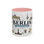 Berlin Coffee Mug | Germany Souvenir Travel Gift | Accent Color Ceramic 11oz 15oz