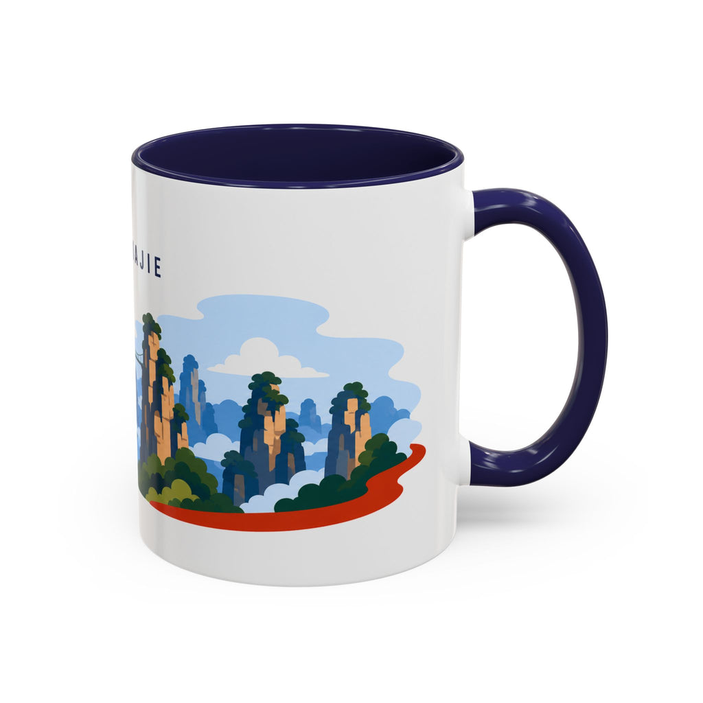 Zhangjiajie Coffee Mug | Travel Destination Souvenir Gift | Accent Color Ceramic 11oz 15oz