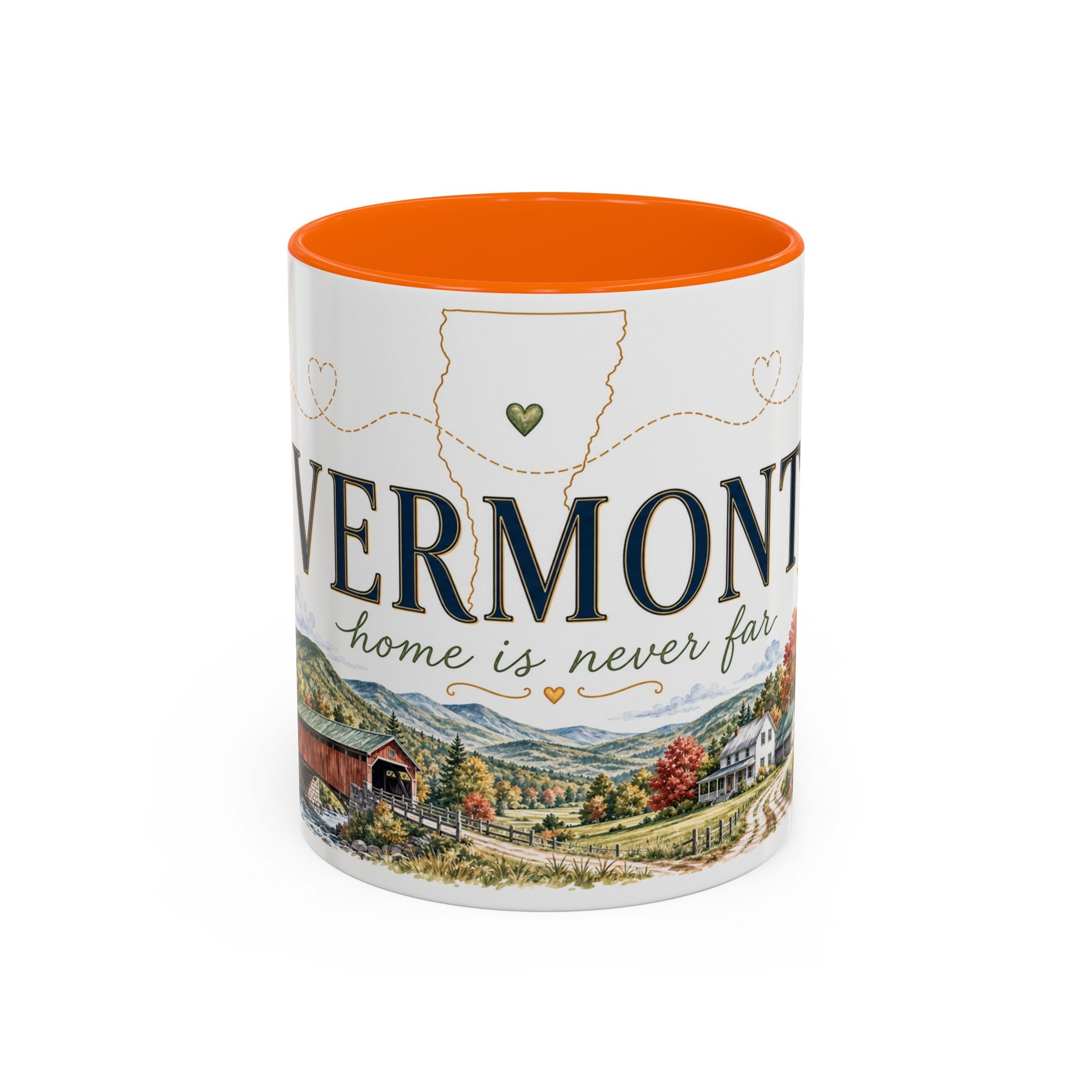 Vermont Home State Mug | Moving Away Gift | Long Distance Friendship Coffee Cup | 11oz 15oz Accent Mug
