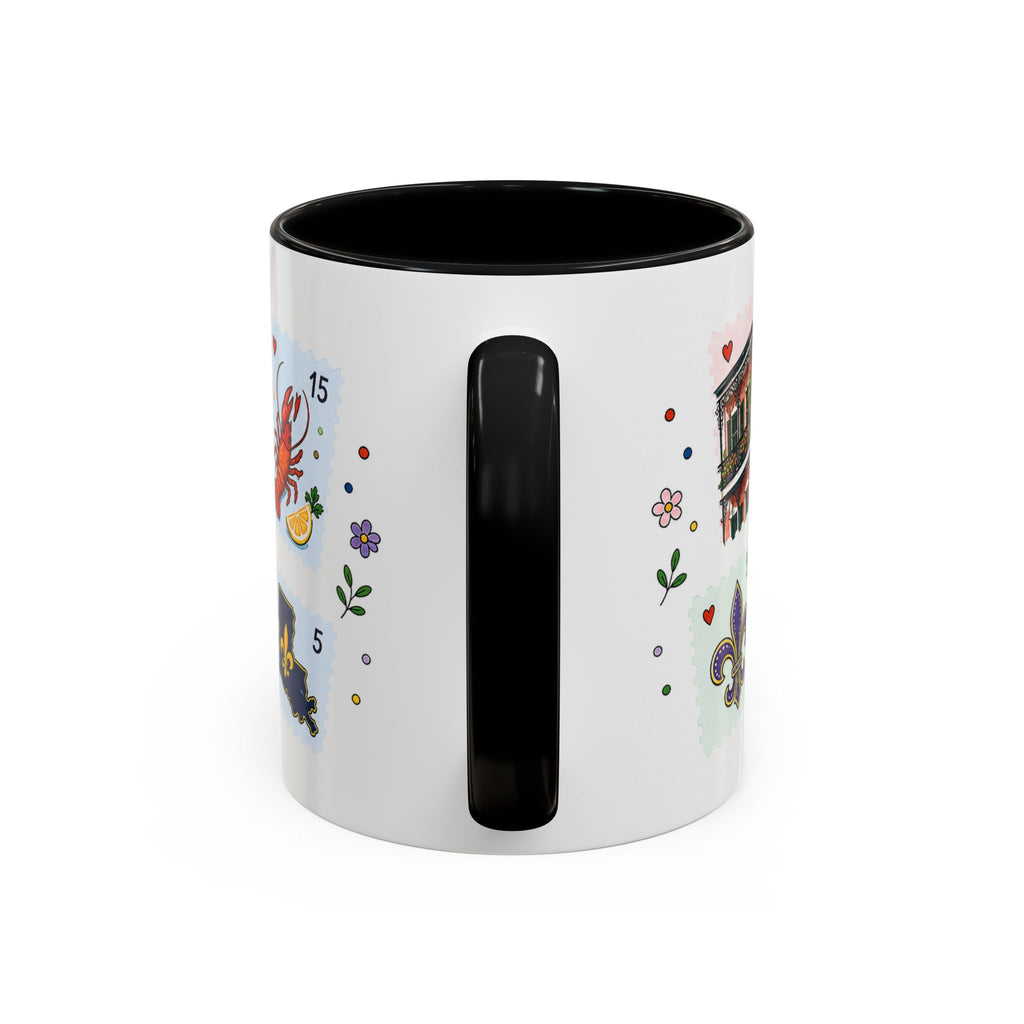 New Orleans Coffee Mug | Postage Stamp Collage Mug | Travel Souvenir Accent Cup 11oz 15oz