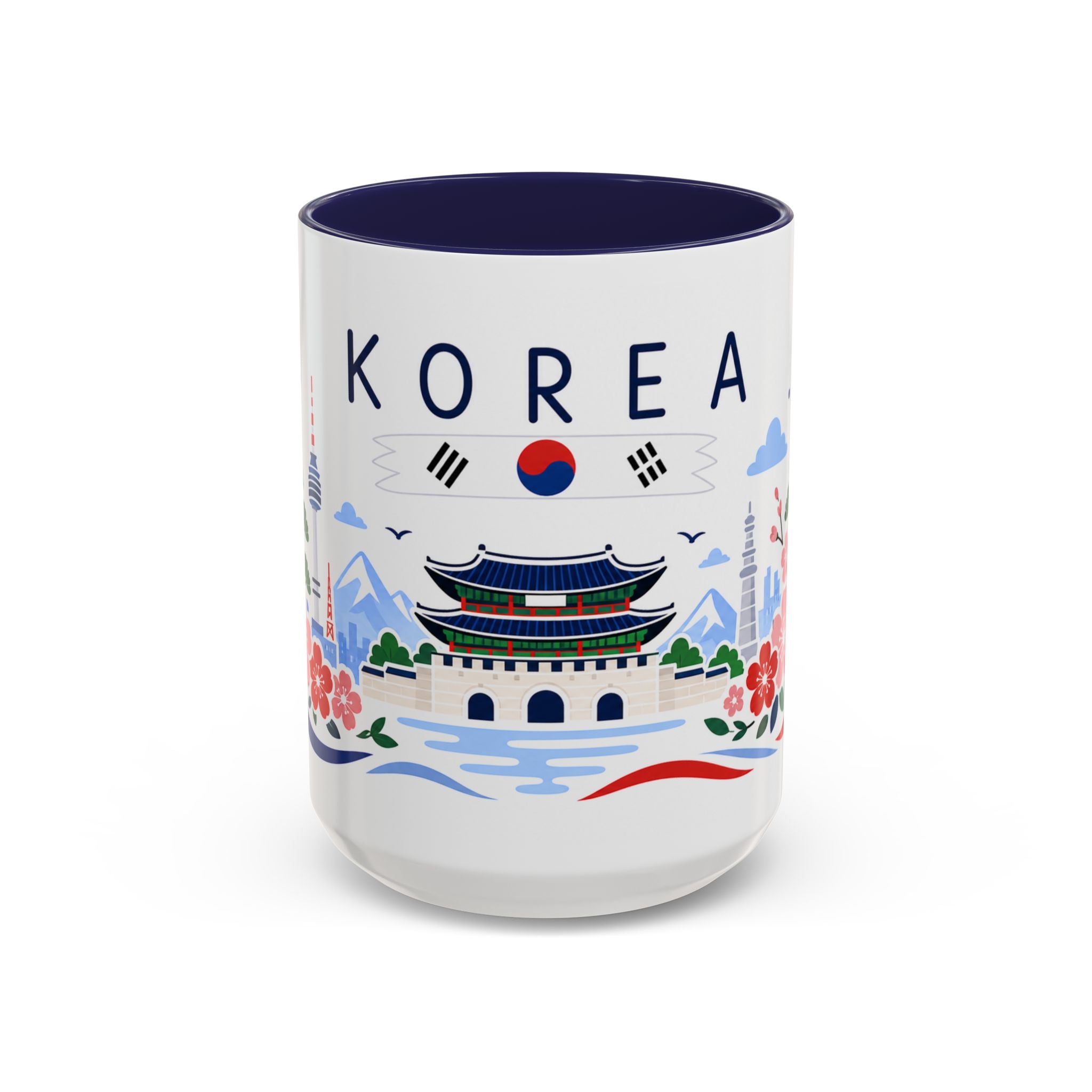 South Korea Coffee Mug | Travel Souvenir Accent Mug | Country Gift Ceramic Cup 11oz 15oz