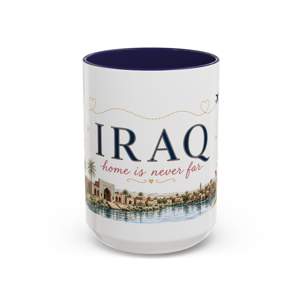 Iraq Home Country Mug | Moving Away Gift | Long Distance Friendship | 11 oz 15 oz Accent Mug