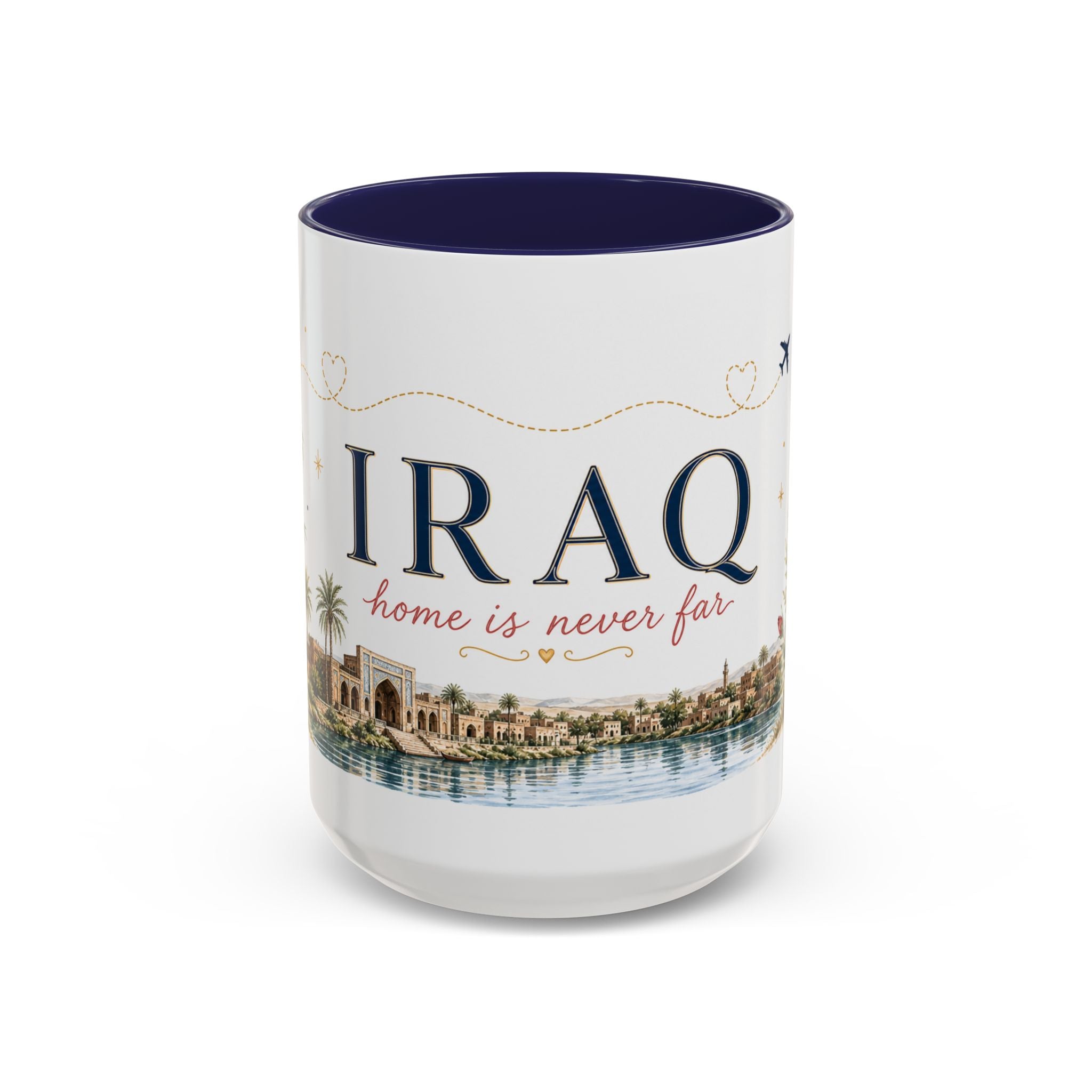 Iraq Home Country Mug | Moving Away Gift | Long Distance Friendship | 11 oz 15 oz Accent Mug