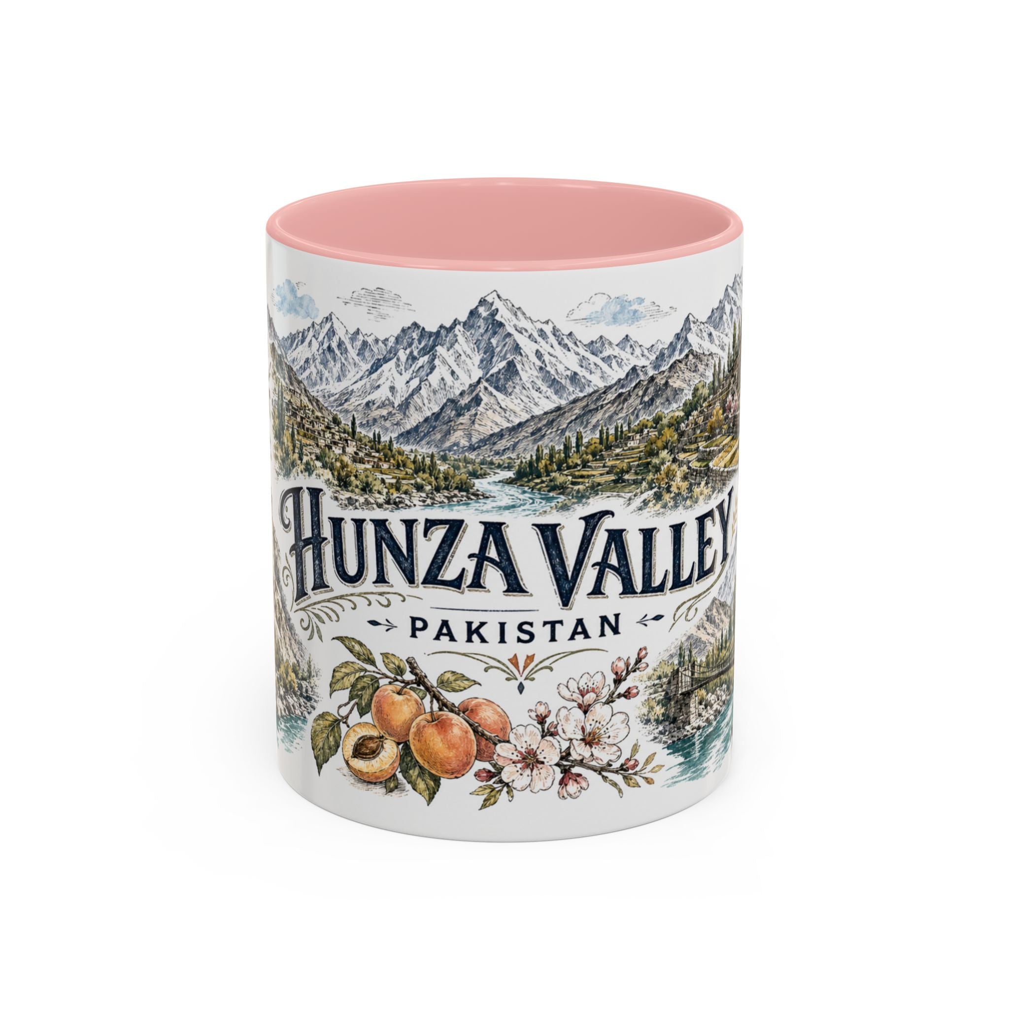 Hunza Valley Mug, Pakistan Travel Souvenir, Bucket List Gift, Accent Ceramic Coffee Mug 11oz 15oz