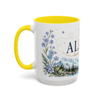 Alaska State Map Mug | Northern Lights, Mountains, Glaciers | Moving Away Gift