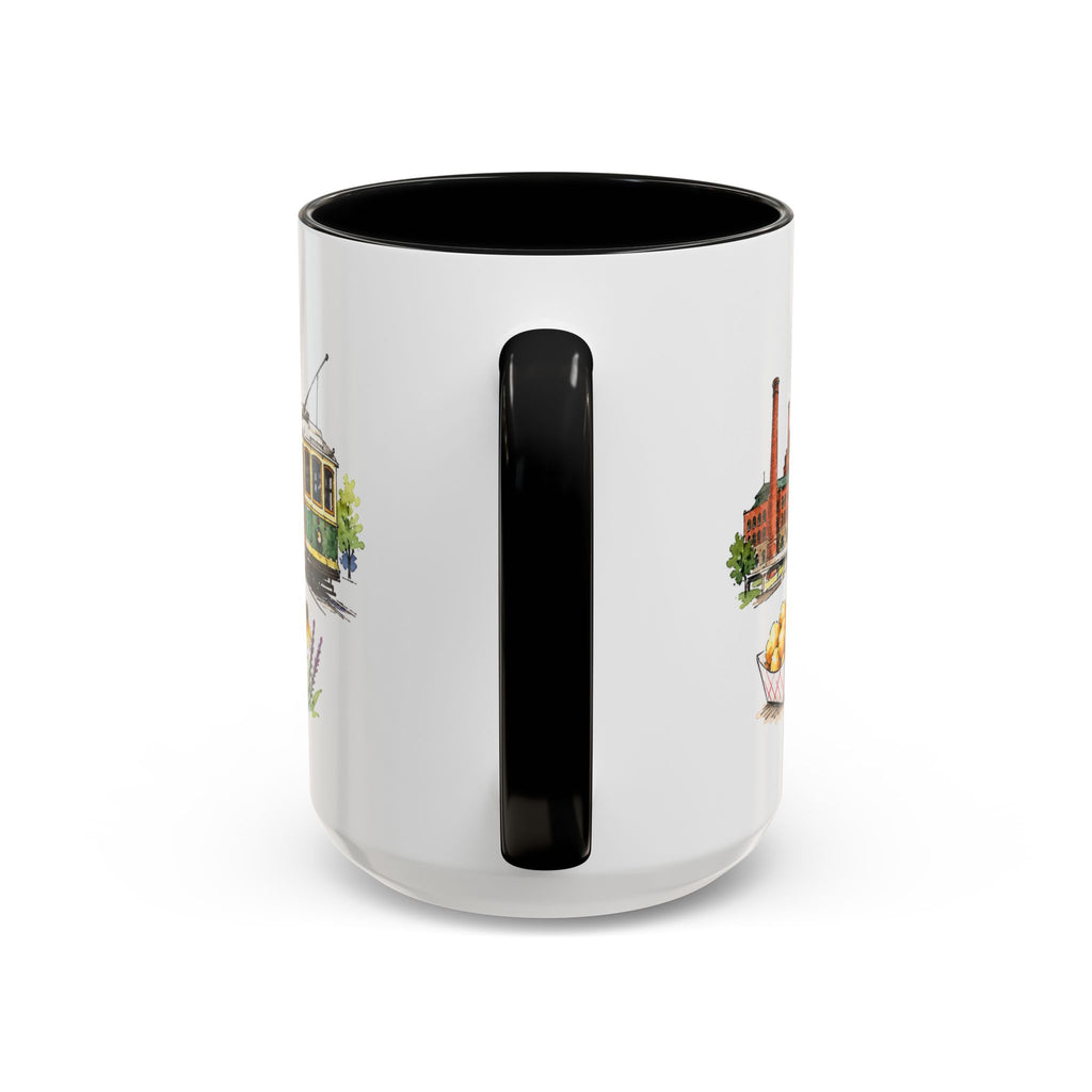 Milwaukee Illustrated Travel Mug | City Souvenir Accent Coffee Mug | 11oz 15oz Ceramic Cup