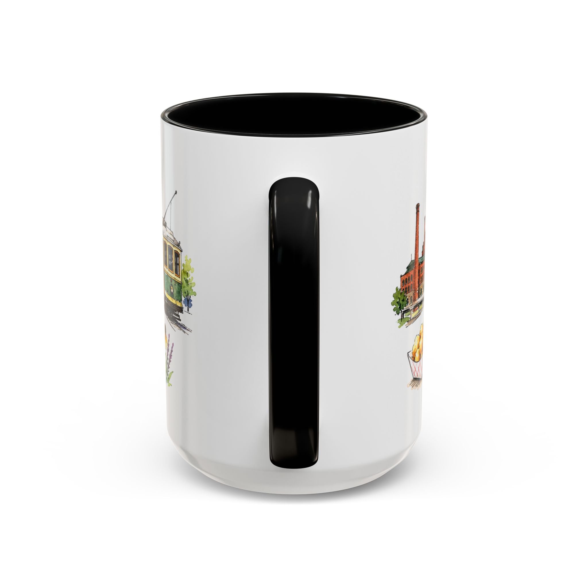 Milwaukee Illustrated Travel Mug | City Souvenir Accent Coffee Mug | 11oz 15oz Ceramic Cup