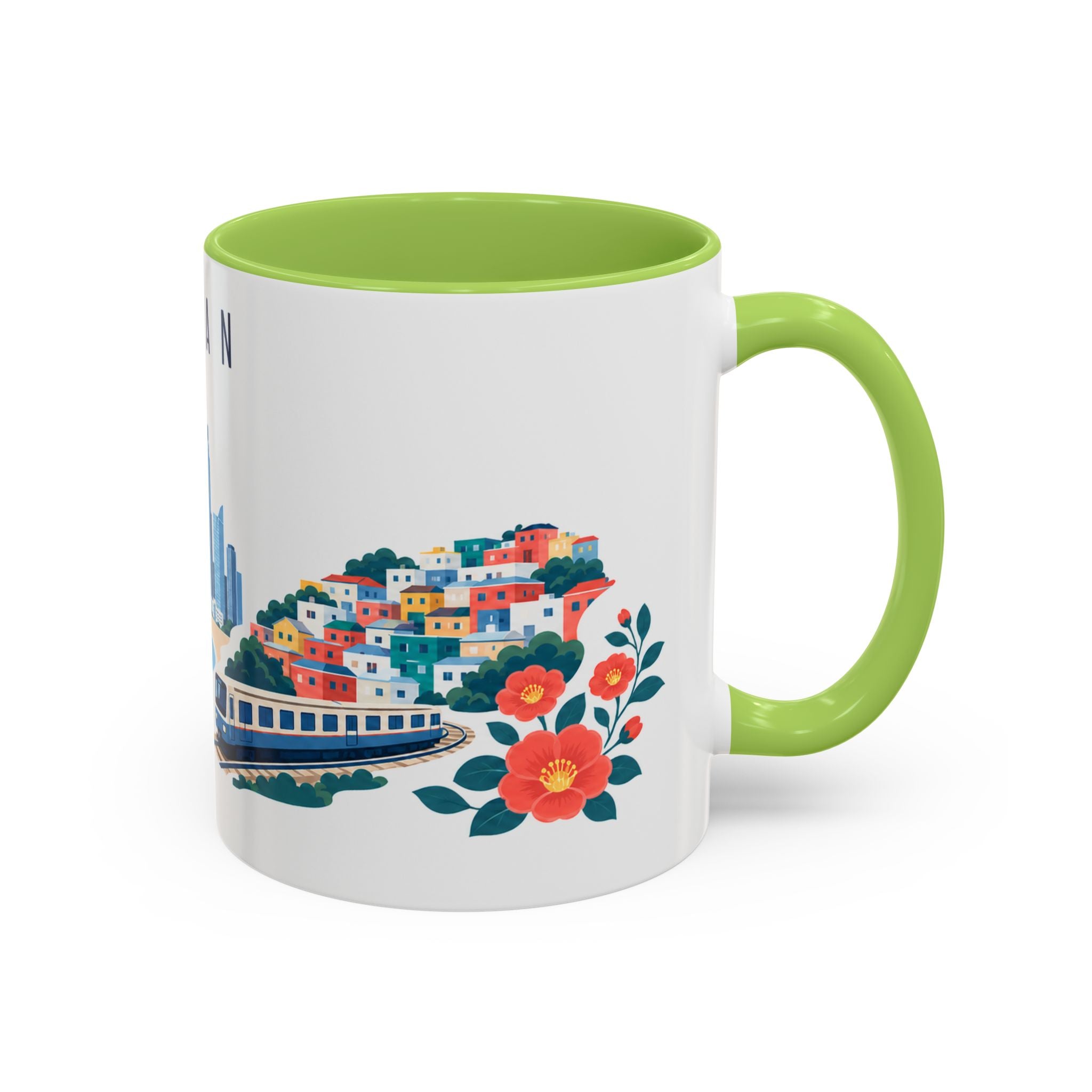 Busan Coffee Mug | South Korea Travel Souvenir | Porcelain Decal City Gift | 11oz 15oz Accent Mug
