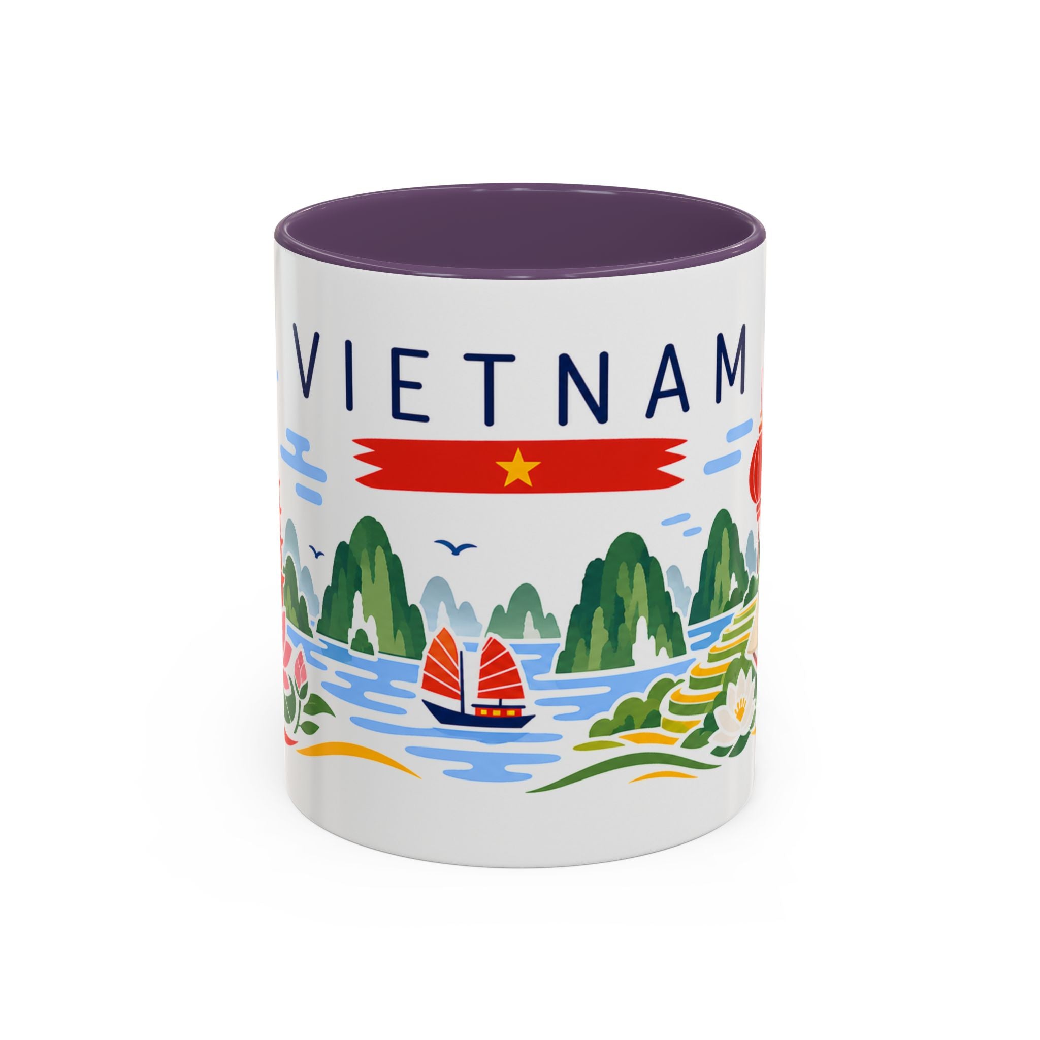 Vietnam Coffee Mug | Travel Souvenir Accent Mug | Country Gift Ceramic Cup 11oz 15oz