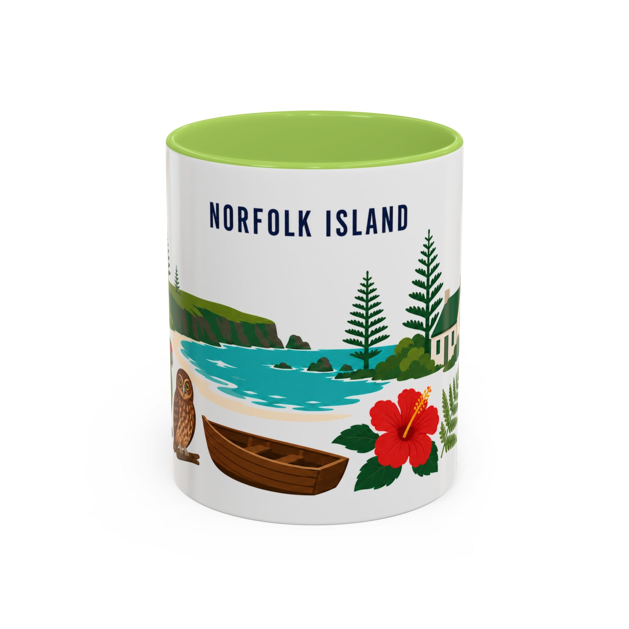 Norfolk Island Coffee Mug | Travel Souvenir Accent Mug | Country Gift Ceramic Cup 11oz 15oz