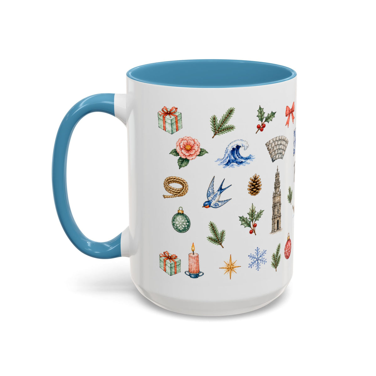 Porto Christmas Mug | Watercolor City Souvenir, Travel Gift (11oz/15oz)