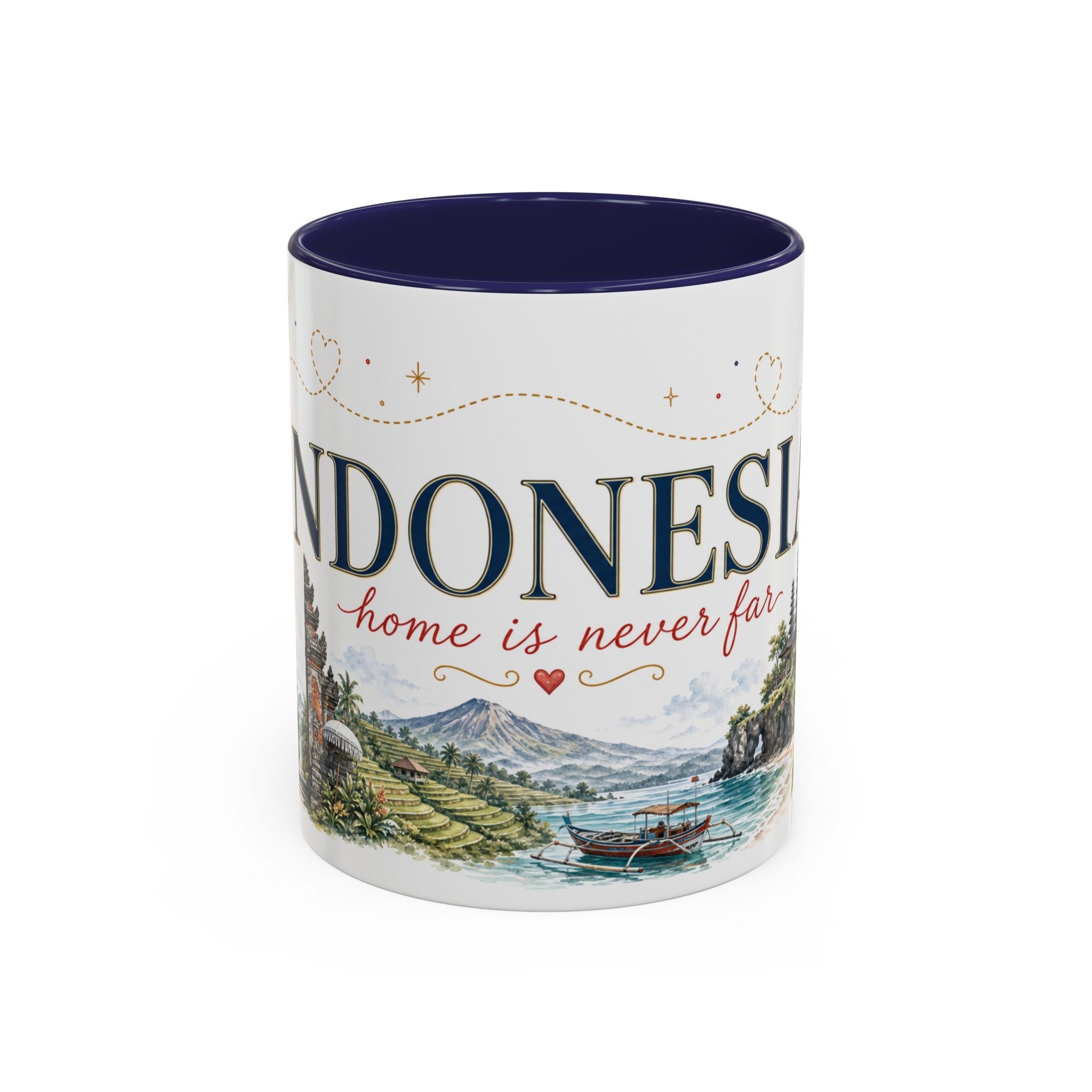 Indonesia Home Country Mug | Moving Away Gift | Long Distance Friendship | 11 oz 15 oz Accent Mug