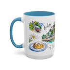 Salzburg Illustrated Travel Mug | City Souvenir Accent Coffee Mug | 11oz 15oz Ceramic Cup