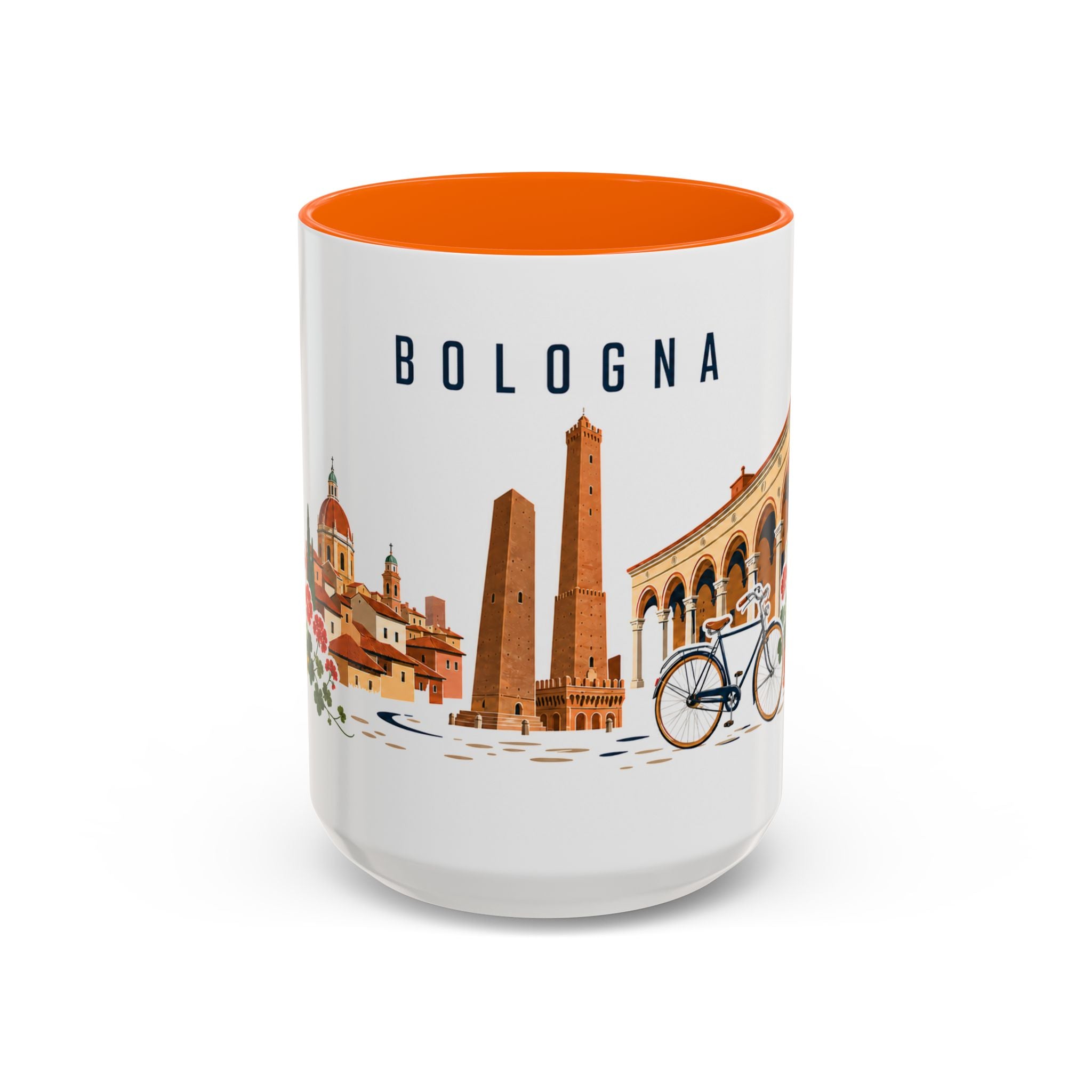 Bologna Coffee Mug | Italy Travel Souvenir | Porcelain Decal City Gift | 11oz 15oz Accent Mug