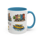Baltimore Illustrated Travel Mug | City Souvenir Accent Coffee Mug | 11oz 15oz Ceramic Cup