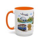 Wichita Illustrated Travel Mug | City Souvenir Accent Coffee Mug | 11oz 15oz Ceramic Cup
