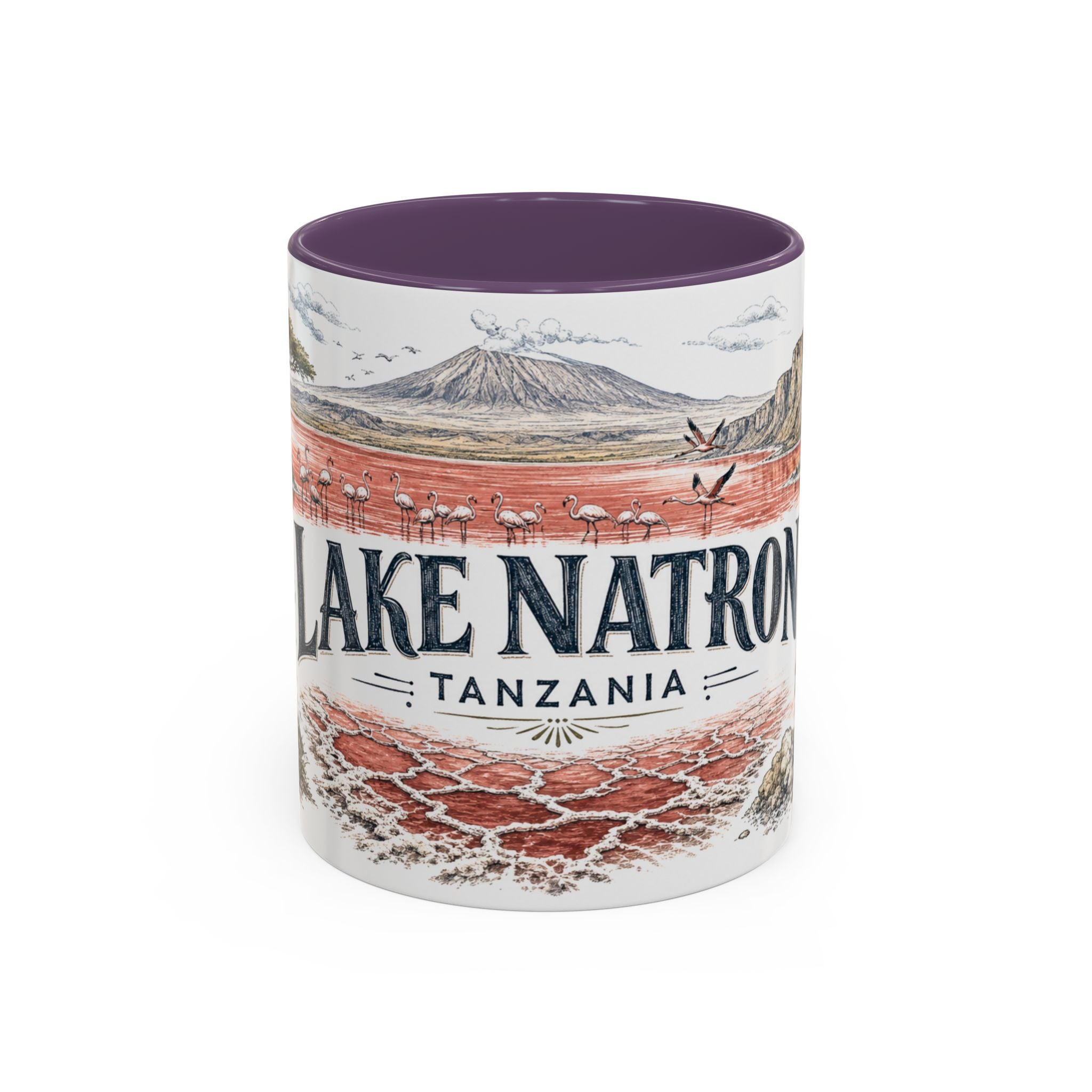 Lake Natron Mug, Tanzania Travel Souvenir, Bucket List Gift, Accent Ceramic Coffee Mug 11oz 15oz