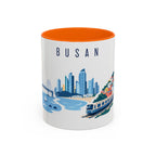 Busan Coffee Mug | South Korea Travel Souvenir | Porcelain Decal City Gift | 11oz 15oz Accent Mug