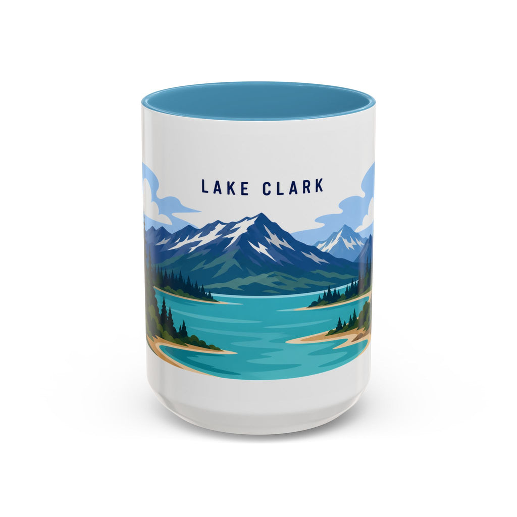 Lake Clark National Park Coffee Mug | Solid Color Block Park Souvenir | 11oz 15oz Accent Mug