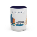 Abu Dhabi Coffee Mug | United Arab Emirates Travel Souvenir | Porcelain Decal City Gift | 11oz 15oz Accent Mug