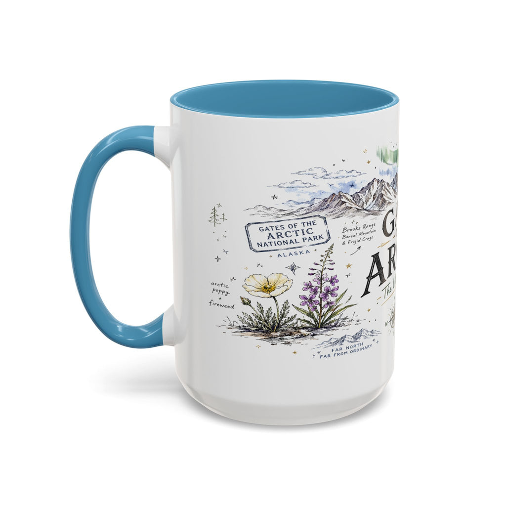 Gates of the Arctic National Park Coffee Mug | Alaska Arctic Wilderness Gift | Accent Color Ceramic 11oz 15oz