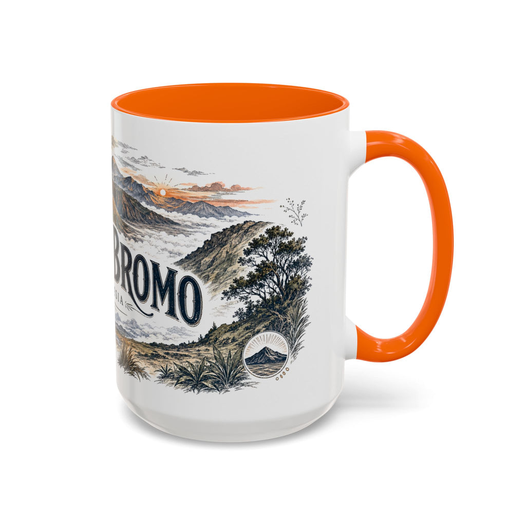 Mount Bromo Mug, Indonesia Travel Souvenir, Bucket List Gift, Accent Ceramic Coffee Mug 11oz 15oz
