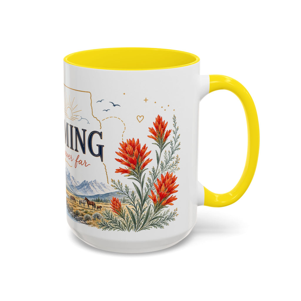 Wyoming Home State Mug | Moving Away Gift | Long Distance Friendship Coffee Cup | 11oz 15oz Accent Mug