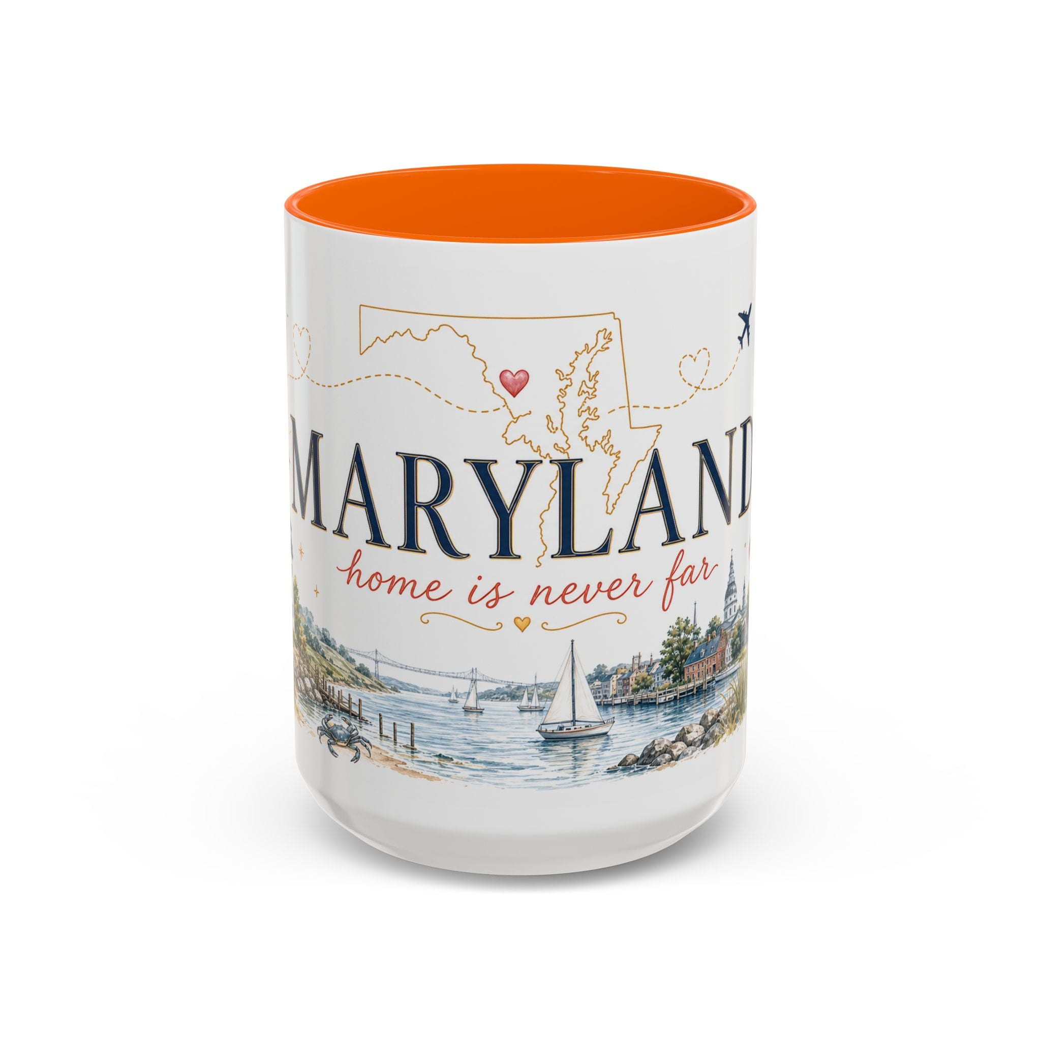 Maryland State Map Mug | Homesick Gift, Long Distance Friendship Coffee Cup (11oz 15oz)