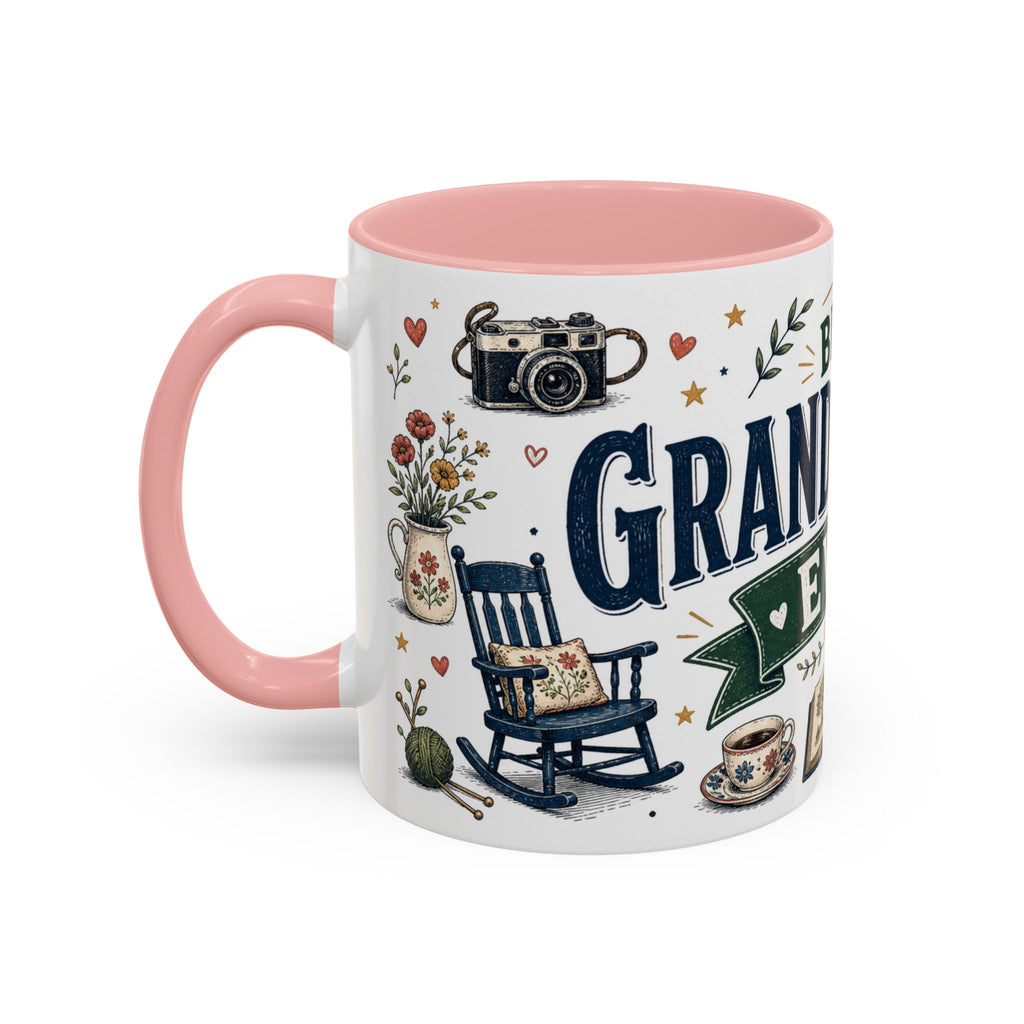 Best Grandparents Ever Coffee Mug | Gift From Grandkids | Accent Color Ceramic 11oz 15oz