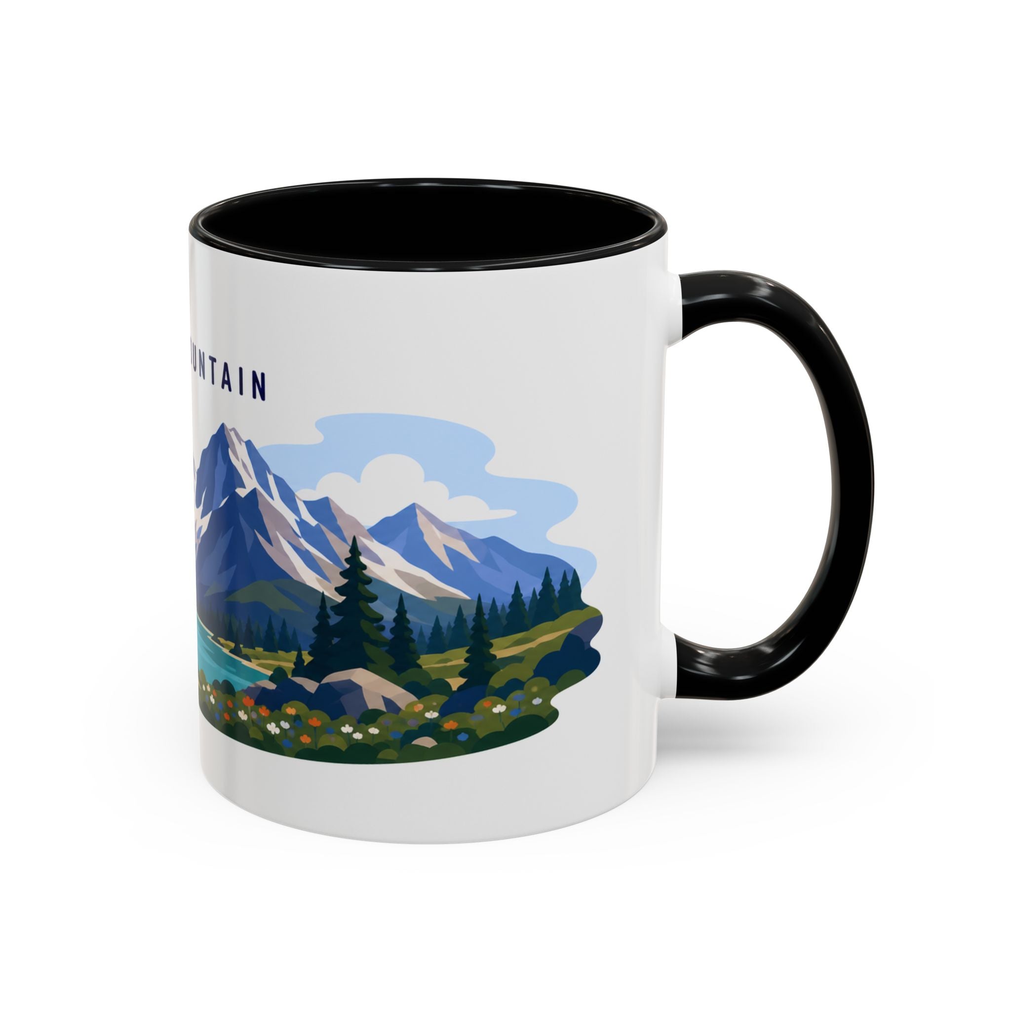Rocky Mountain National Park Coffee Mug | Solid Color Block Park Souvenir | 11oz 15oz Accent Mug