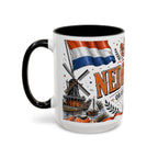 Netherlands Soccer Coffee Mug | World Cup Fan Gift | Accent Color Ceramic 11oz 15oz Match Day Cup