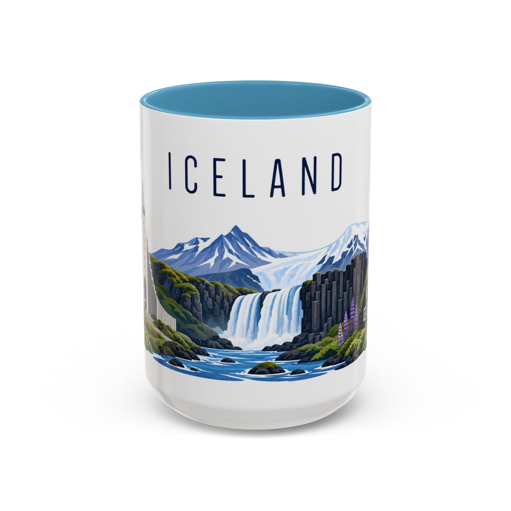 Iceland Coffee Mug | Travel Souvenir Accent Mug | Country Gift Ceramic Cup 11oz 15oz