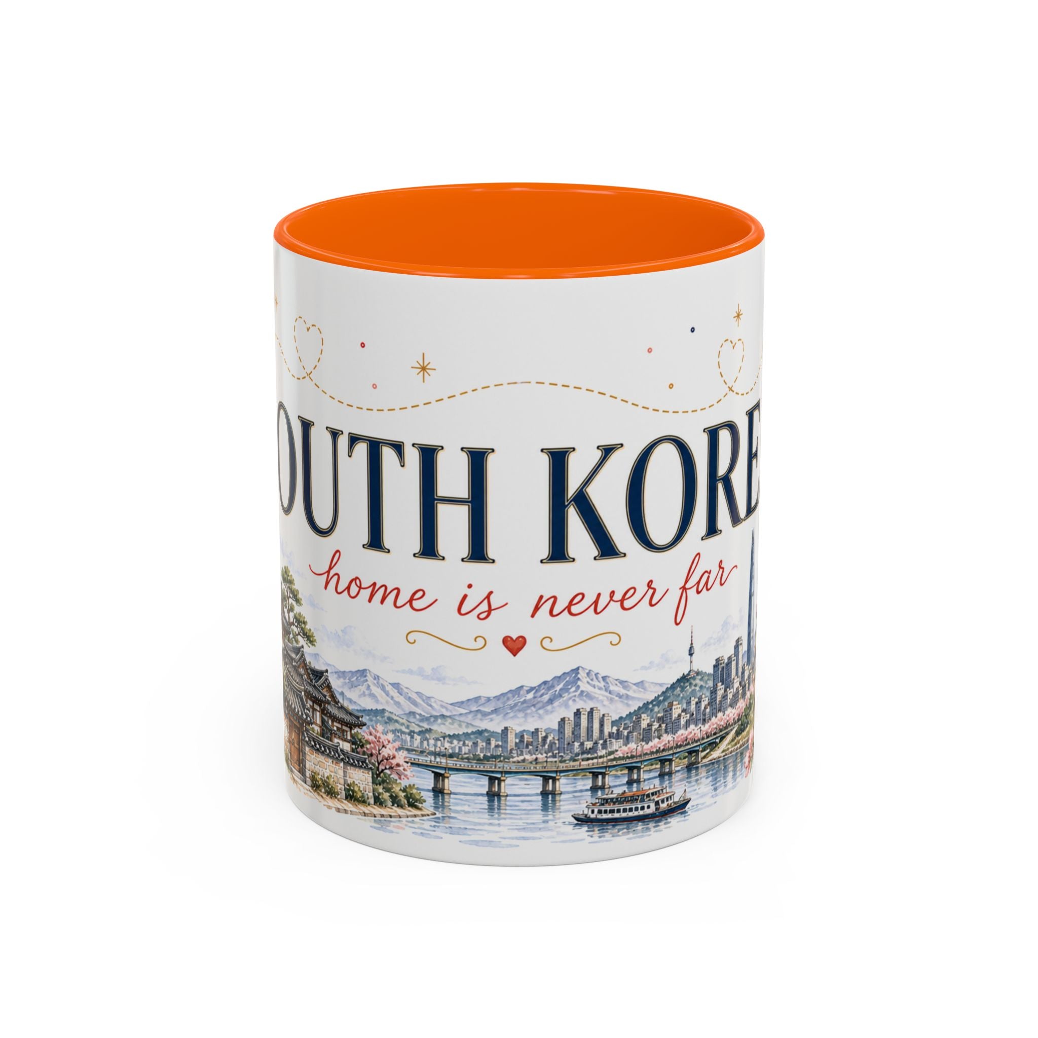 South Korea Home Country Mug | Moving Away Gift | Long Distance Friendship | 11 oz 15 oz Accent Mug