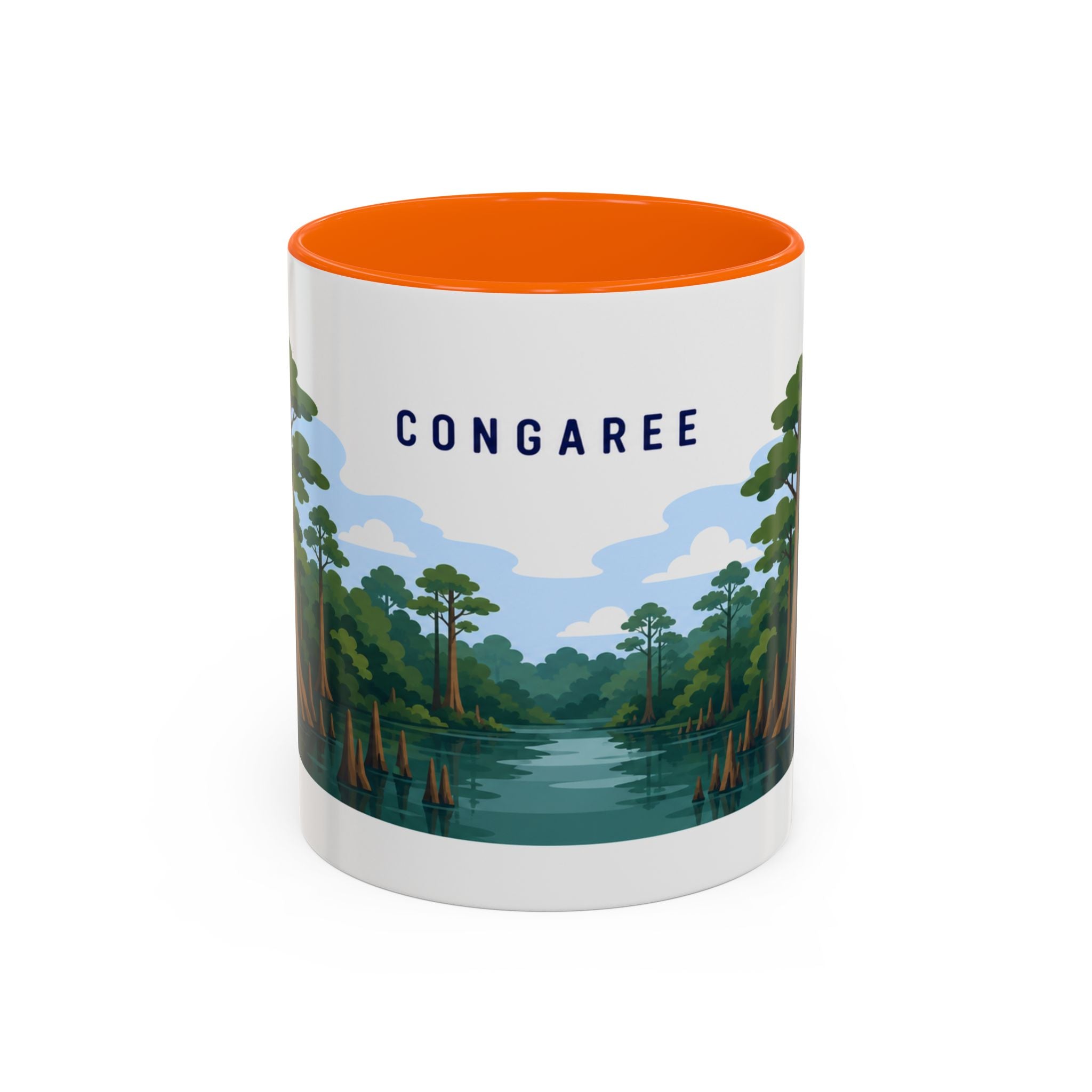 Congaree National Park Coffee Mug | Solid Color Block Park Souvenir | 11oz 15oz Accent Mug