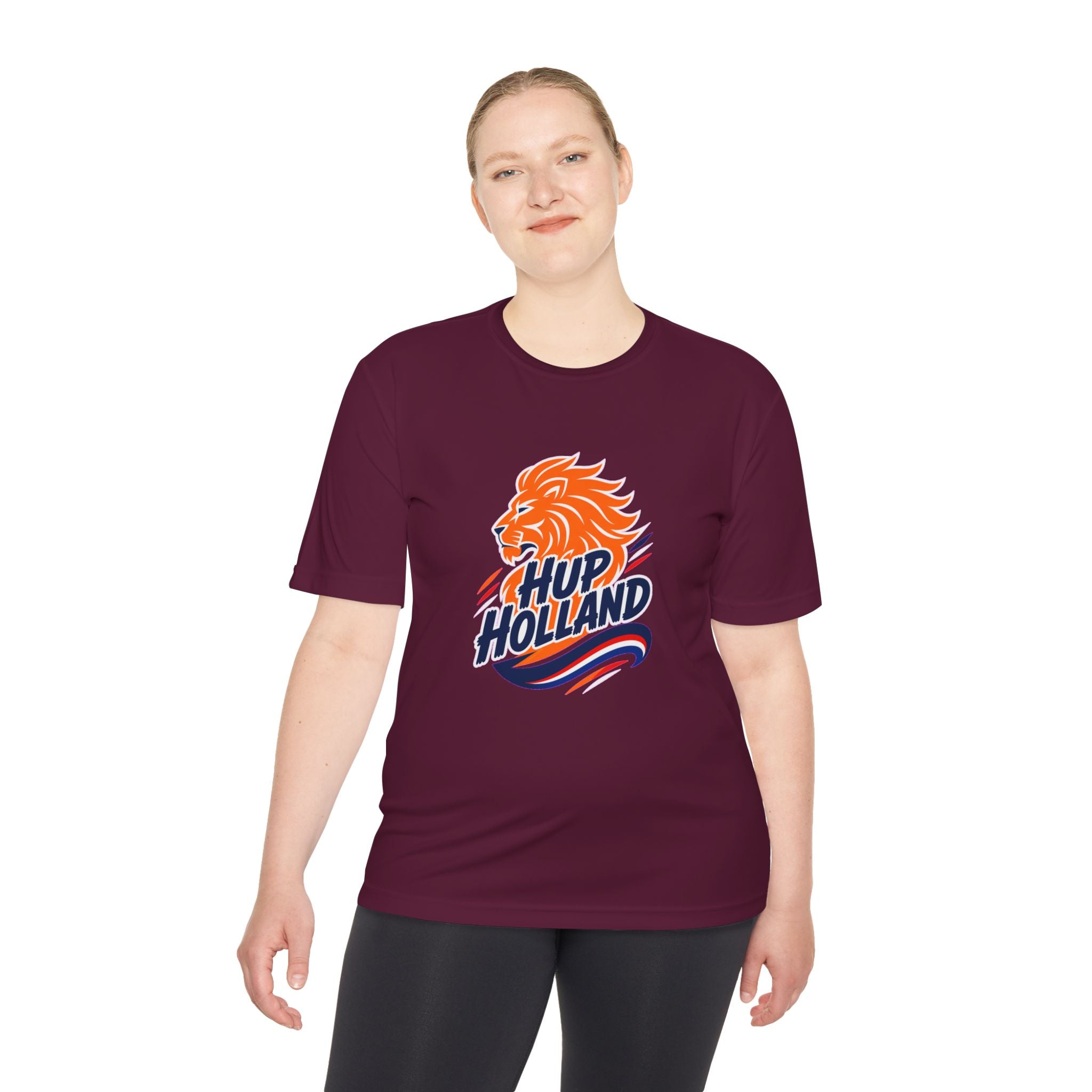 Hup Holland Netherlands Soccer Fan Shirt, Moisture Wicking Sport Tee