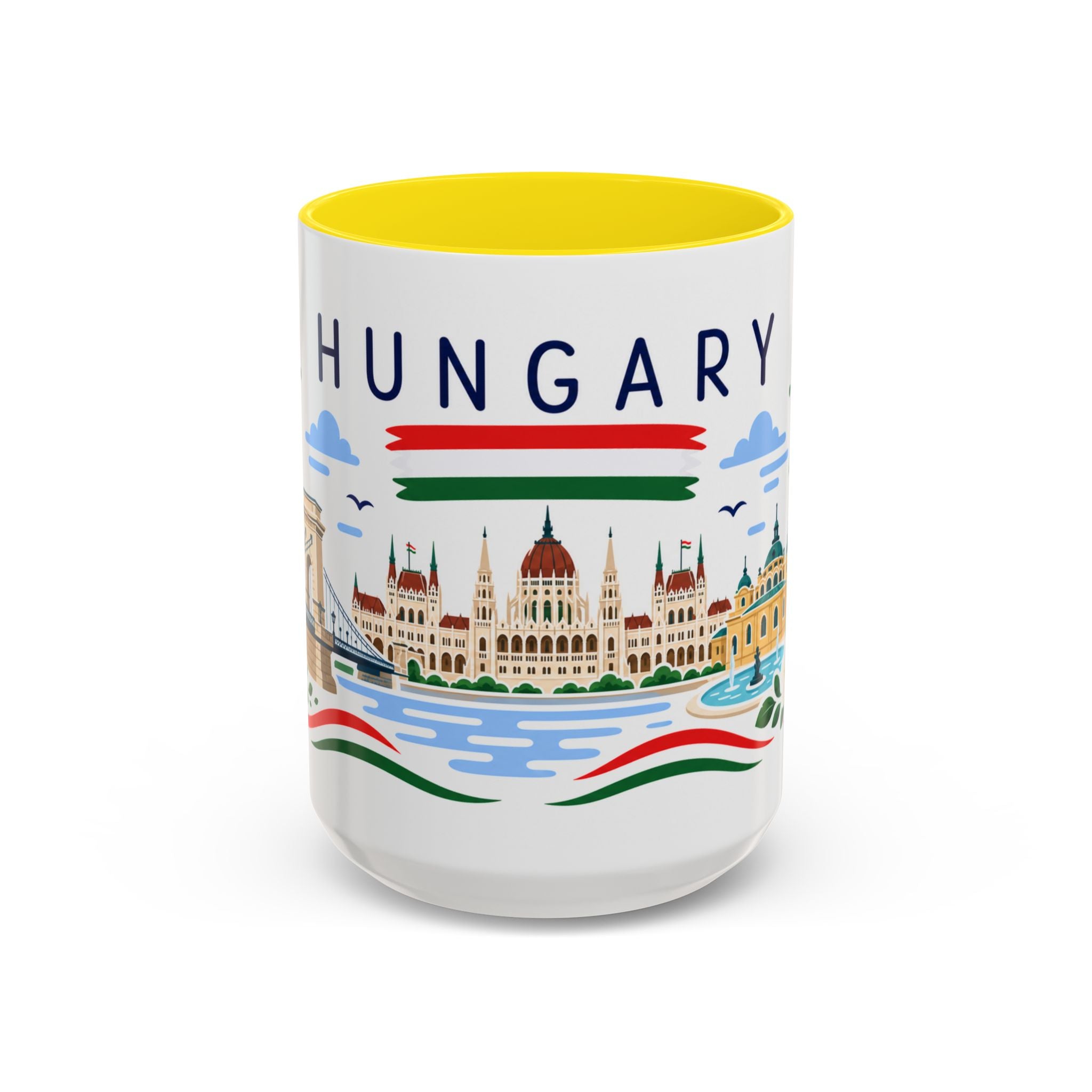 Hungary Coffee Mug | Travel Souvenir Accent Mug | Country Gift Ceramic Cup 11oz 15oz