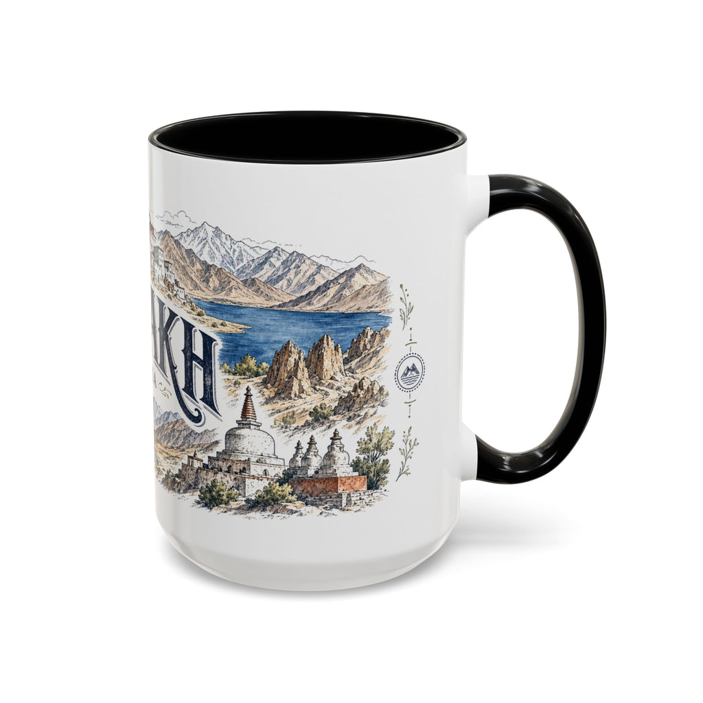 Ladakh Mug, India Travel Souvenir, Bucket List Gift, Accent Ceramic Coffee Mug 11oz 15oz