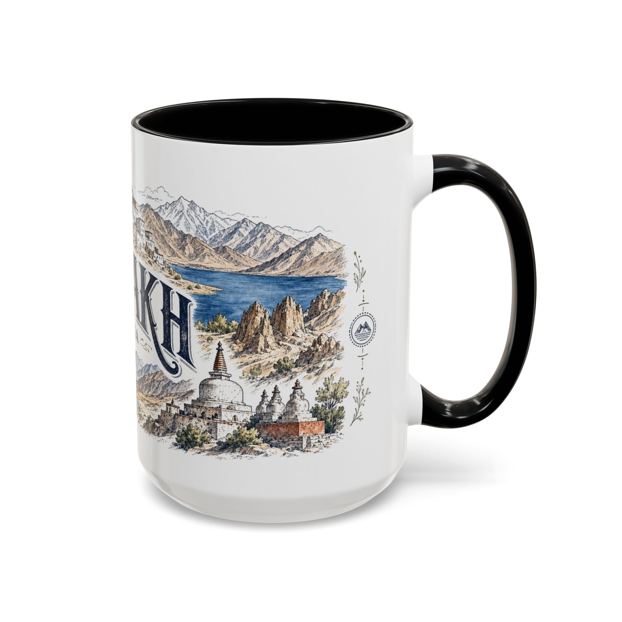 Ladakh Mug, India Travel Souvenir, Bucket List Gift, Accent Ceramic Coffee Mug 11oz 15oz