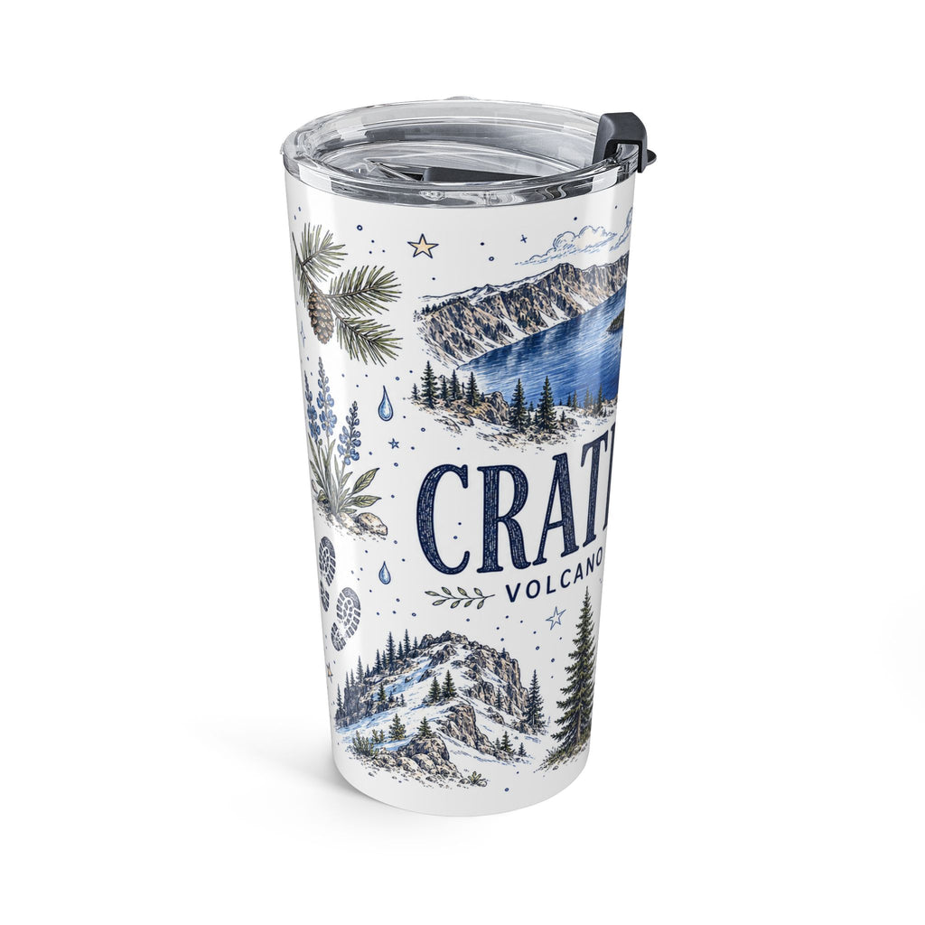 Crater Lake National Park 20oz Tumbler | Oregon Volcano Blue Lake Hiking Gift | Insulated Stainless Steel Travel Cup
