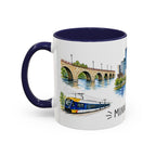 Minneapolis Illustrated Travel Mug | City Souvenir Accent Coffee Mug | 11oz 15oz Ceramic Cup