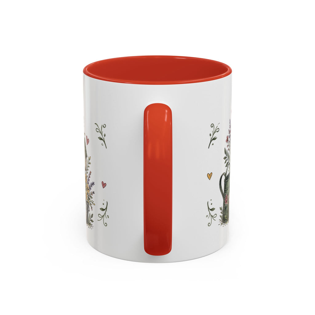 Grandma's Garden Of Love Coffee Mug | Gift From Grandkids | Accent Color Ceramic 11oz 15oz