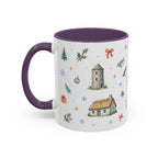 Ireland Christmas Mug | Watercolor Travel Souvenir | Holiday Gift | Accent Ceramic Coffee Cup 11oz 15oz