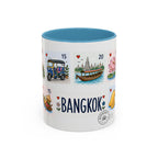 Bangkok Coffee Mug | Postage Stamp Collage Mug | Travel Souvenir Accent Cup 11oz 15oz