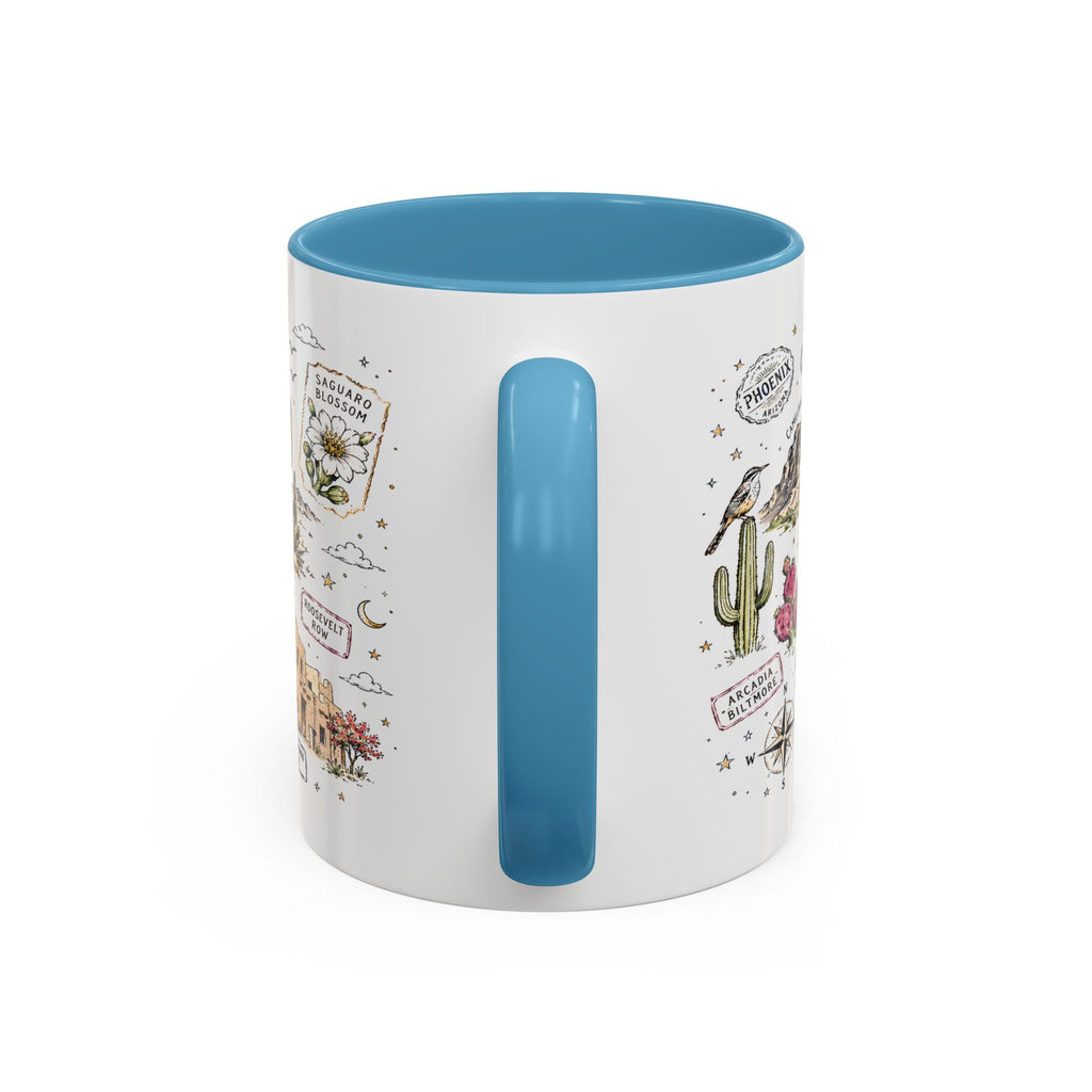 Phoenix Coffee Mug | Arizona Souvenir City Gift | Accent Color Ceramic 11oz 15oz
