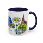 Frankfurt Illustrated Travel Mug | City Souvenir Accent Coffee Mug | 11oz 15oz Ceramic Cup