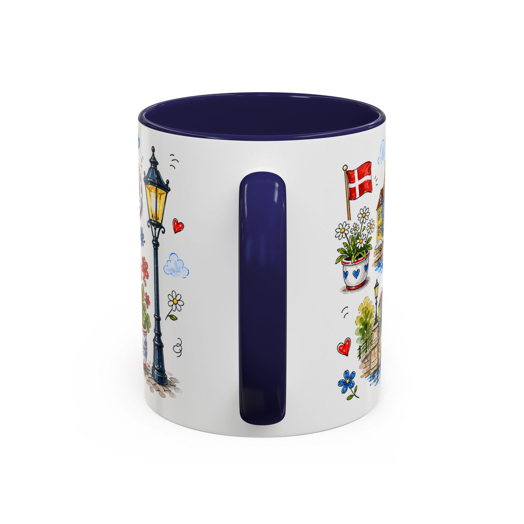 Copenhagen Travel Mug | European City Souvenir Accent Coffee Mug | 11oz 15oz Ceramic Cup
