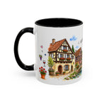 Kaysersberg Illustrated Travel Mug | France Souvenir Accent Coffee Mug | 11oz 15oz Ceramic Cup