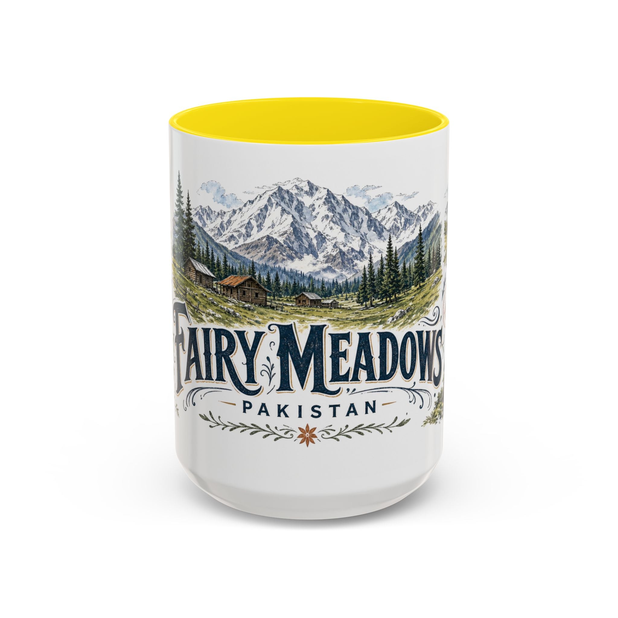 Fairy Meadows Mug, Pakistan Travel Souvenir, Bucket List Gift, Accent Ceramic Coffee Mug 11oz 15oz