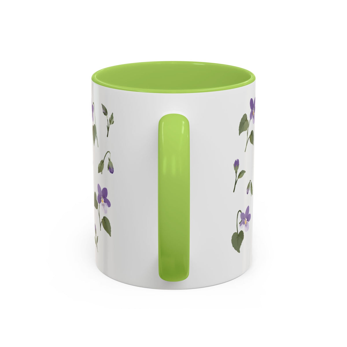 Wisconsin Wood Violet Mug, State Flower Floral Coffee Cup, 11oz Botanical Gift